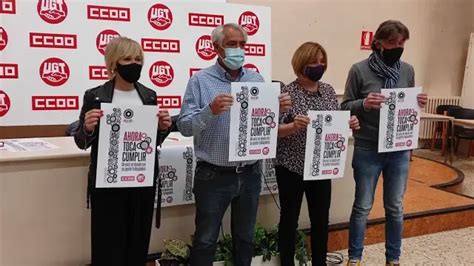 CCOO Y UGT Se Movilizan El 1 De Mayo En Pamplona Para Pedir Al Gobierno