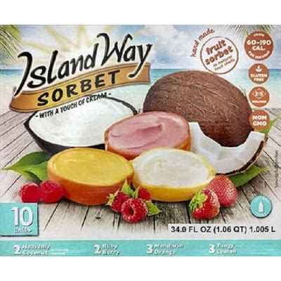 Island Way Sorbet - Island Way Fruit Sorbet (10 count) | Online grocery ...