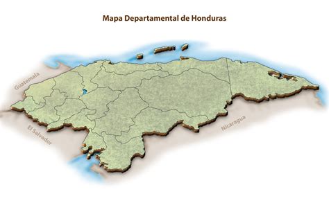 Mapa Departamental de Honduras 3D 01. LGALLP | Animals