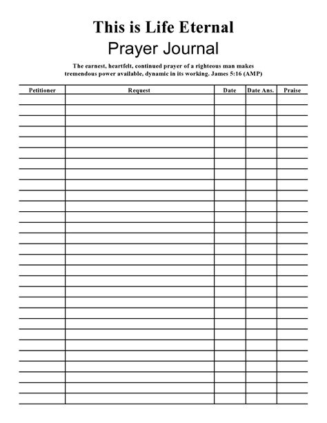 49 Prayer Journal Templates (Kids / Adults) ᐅ TemplateLab