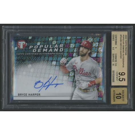 Bryce Harper Topps Pristine Popular Demand Autographs Pdabh Bgs