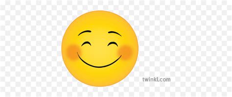 blush happy smile emoji emoticon ks ks illustration twinkl smiley