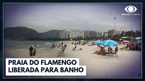 Praia do Flamengo é liberada para banho após trabalho de saneamento