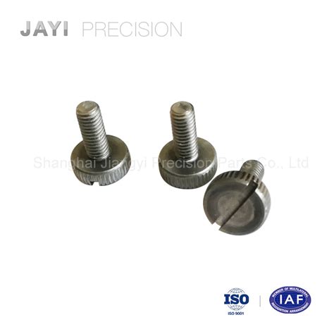 Carbon Steel Slotted Straight Knurl Cheese Head Thumb Screw CNC