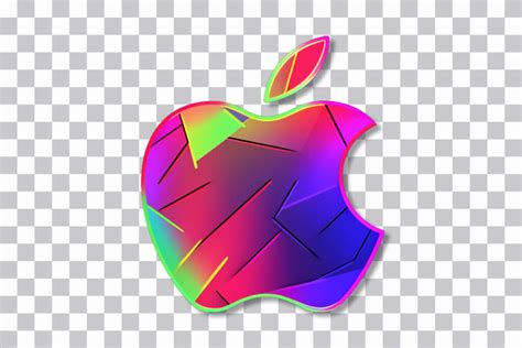 Free Colorful Apple Logo Sticker - Transparent Stickers Download