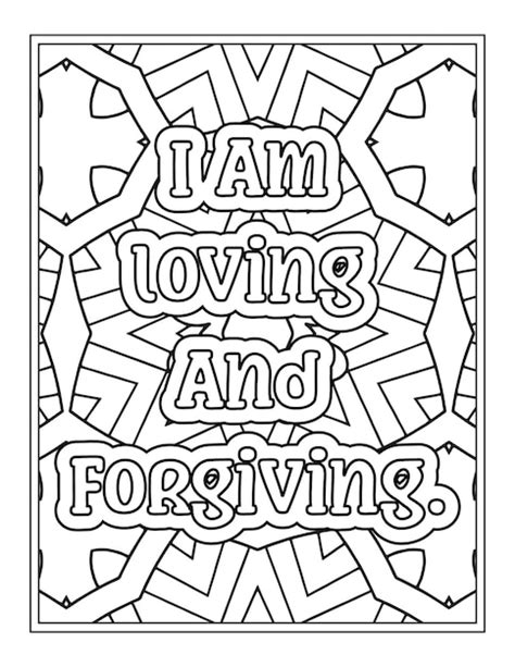 Premium Vector A Coloring Page For I Am Loving And For Forgiveness