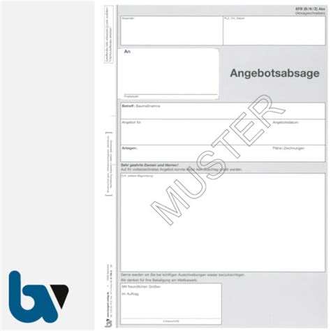 Borgard Verlag Shop Angebotsabsage Din A