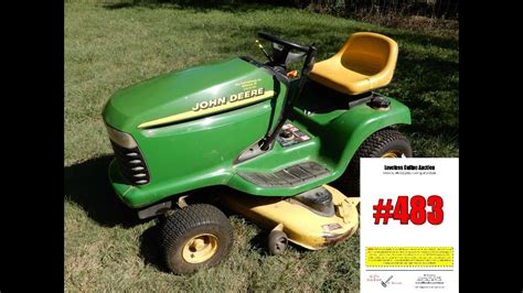 Lot 483 John Deere Lt 166 Riding Mower Youtube