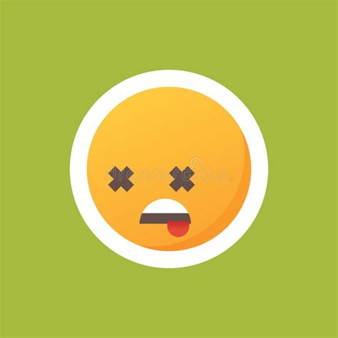 Dead Emoticon Vector Illustration Decorative Design Stock Vector