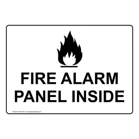 White Glow Fire Alarm Panel Inside Sign With Symbol