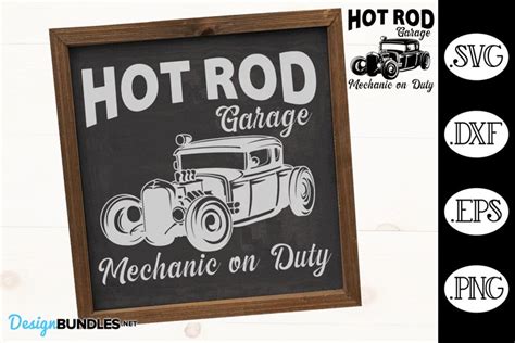 Hot Rod Garage Sign SVG | Hot Rod SVG