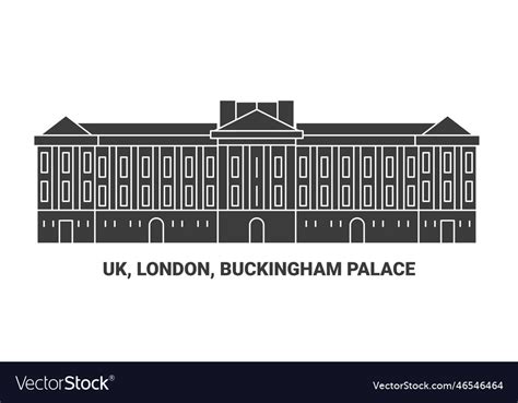 England London Buckingham Palace Travel Royalty Free Vector