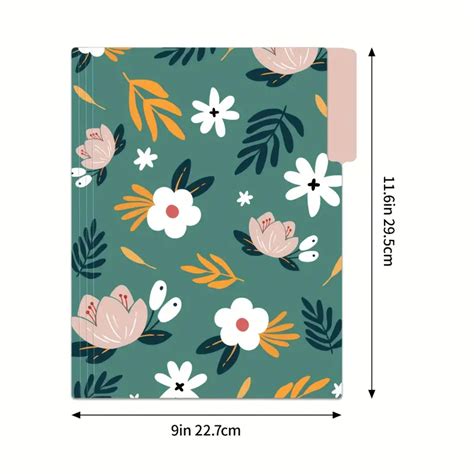 Decorative File Folders Floral Folders Cute File Folder Temu