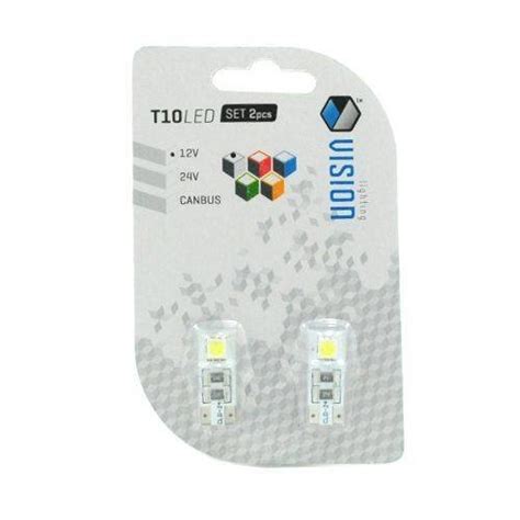 Żarówka Led Vision 12V T10 2 Led Smd Canbus 1 4W Biała 2Szt Vision