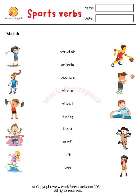 Sports Verbs Vocabulary Worksheets Vocabulary Worksheets Vocabulary