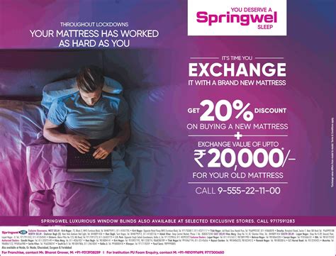 Springwel Sleep Its Time You Exchange It With A Brand New Mattress Ad