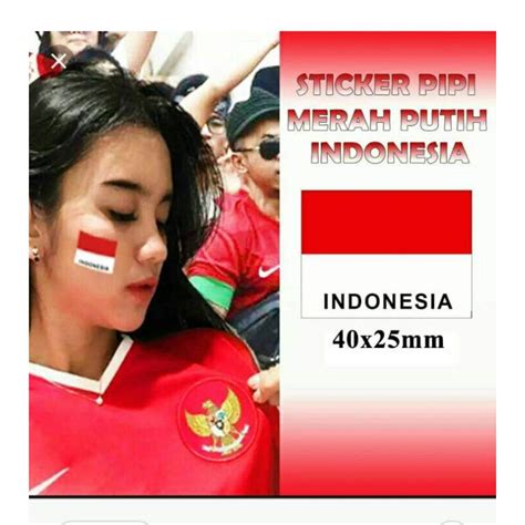 Jual Stiker Pipi Bendera Indonesia Merah Putih Hut RI 17 Agustus Paket