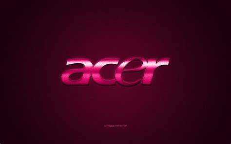 Download wallpapers Acer logo, pink carbon background, Acer metal logo, Acer pink emblem, Acer ...