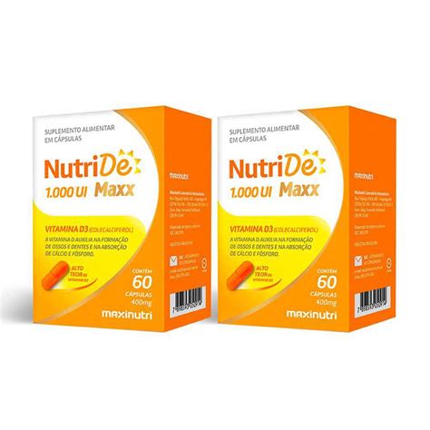 Kit 02 Nutride Vitamina D 1 000 Ui 60 Capsulas Maxinutri No Shoptime