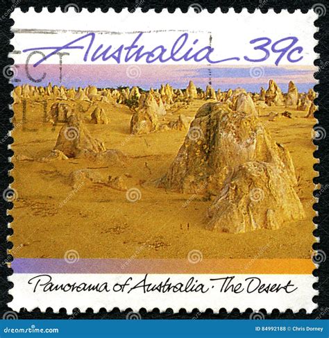 The Desert Australian Postage Stamp Editorial Stock Photo Image Of