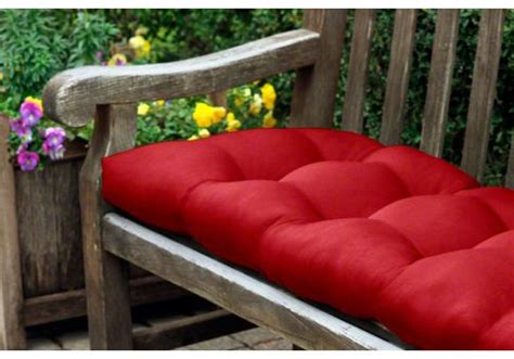 Rounded Back Tufted Sunbrella Bench or Glider Cushion: 41" x 19"