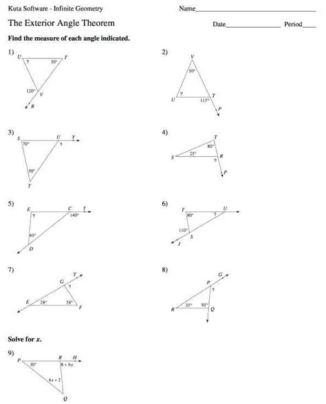 Triangle Angle Sum Worksheet Ame My Id