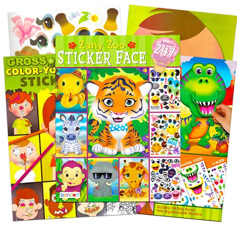 Buy Make A Face Sticker Books Set For Kids Toddlers 3 Deluxe Face