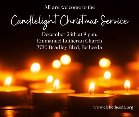 Dec 24 Candlelight Christmas Eve Service Bethesda Md Patch