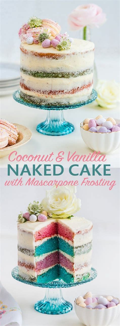 Coconut And Vanilla Naked Cake With Mascarpone Frosting Supergolden