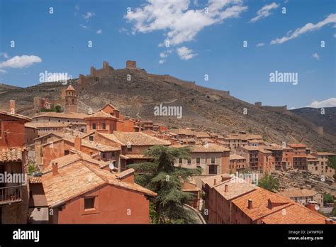 beautiful medieval village in Spain, Albarracin in the province of Teruel Stock Photo - Alamy