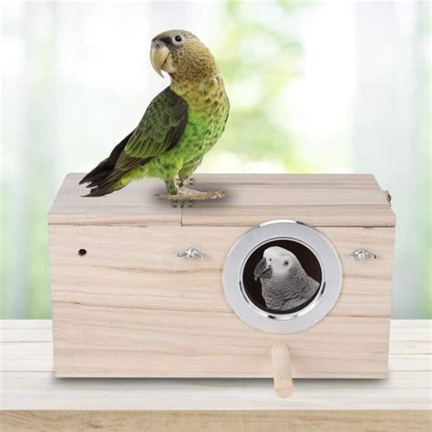 Nichoir D Oiseaux En Bois Maison D Oiseau Sauvage Durable Cockatiels