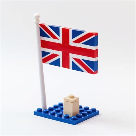 Premium AI Image | A lego flag with a box of legos on it