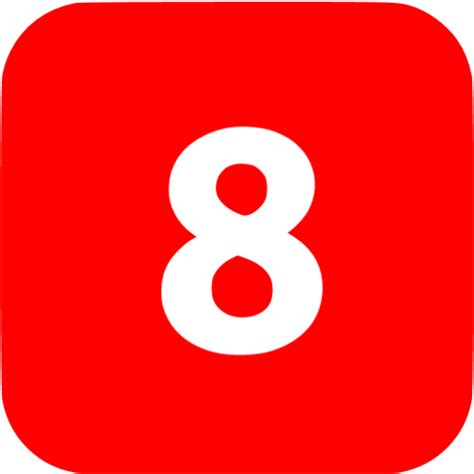 Red Number 8