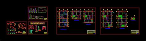 Plano De Estructura De Una Vivienda Unifamiliar En Dwg 78549 Kb