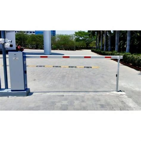 White Automatic Boom Barriers For Parking Aluminium At Rs In