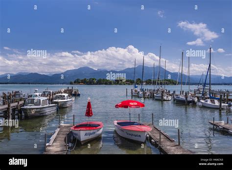 Germany Bavaria Upper Bavaria Chiemgau Gstadt Am Chiemsee Lake