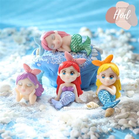 Jual Topper Miniatur Chubby Mermaid Hiasan Kue Ulang Tahun Girl