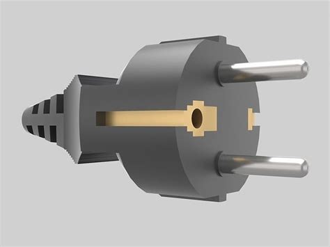 Electrical Plug Type F 3D model | CGTrader