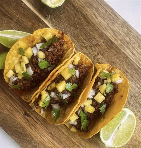 Ground Pork Al Pastor Tacos — Apricots Sage