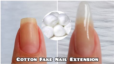 How To Make Fake Nails With Cotton Diy Cotton Fake Nail Extension At