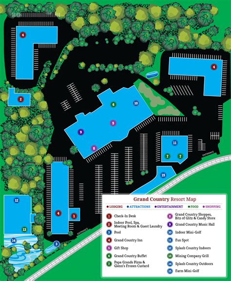 Grand Country Resort Map - Branson, MO