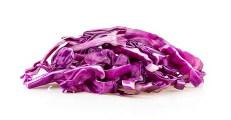 Premium Photo Slice Red Cabbage Isolated On White