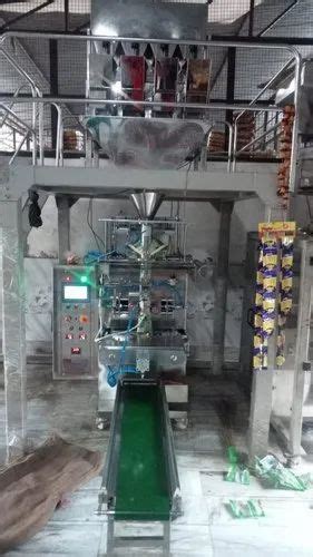 Four Multi Head Collar Type Packaging Machine Compressor Air Required