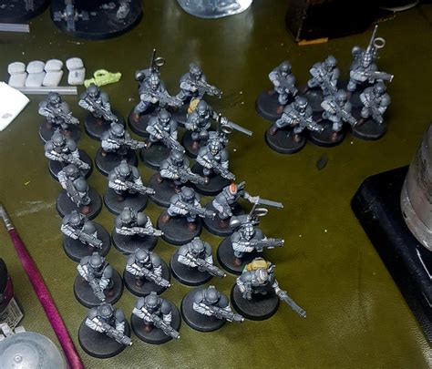 Astra Militarum Cadians Grey Imperial Guard Lascannon Troops