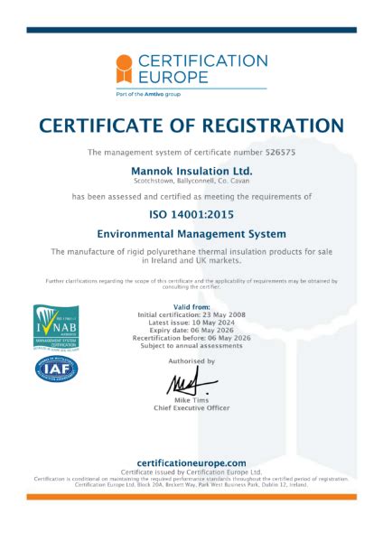 Iso 14001 Certificate Mannok Build Nbs Source