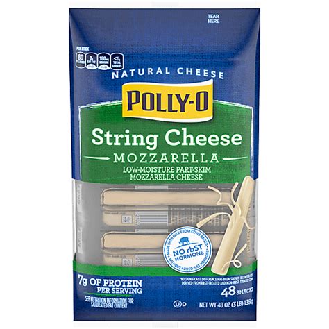 Polly-O String Cheese Mozzarella Cheese Snacks, 48 ct Sticks | Deli ...