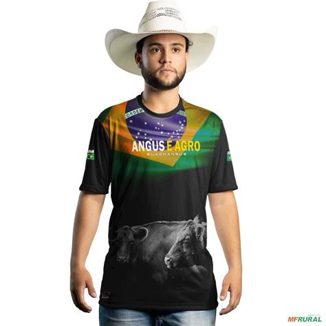 Camiseta Agro Brk Gado Angus Uv50 Gênero Masculino 681122