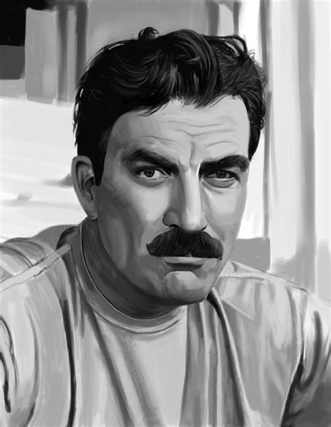 Tom Selleck, me, digital painting, 2023 : r/Art