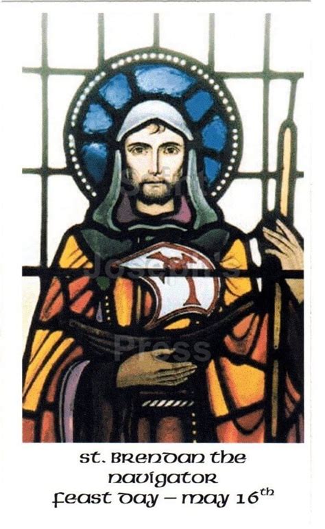 St Brendan Prayer Card Saint Josephs Press