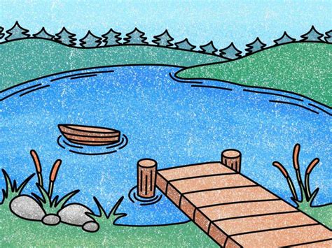 How To Draw A Lake Helloartsy